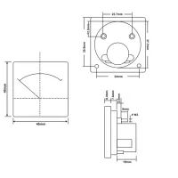 Dimensions des vu-mètres